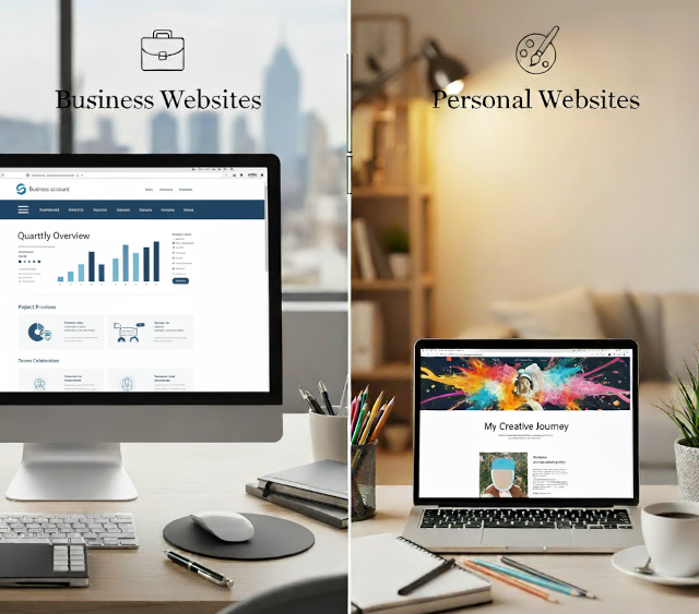 Business and Personal Websites Illustration