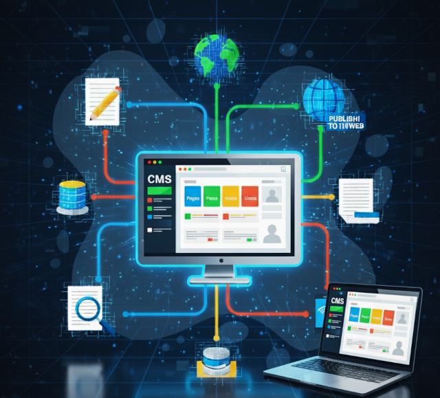 Content Management Systems Illustration