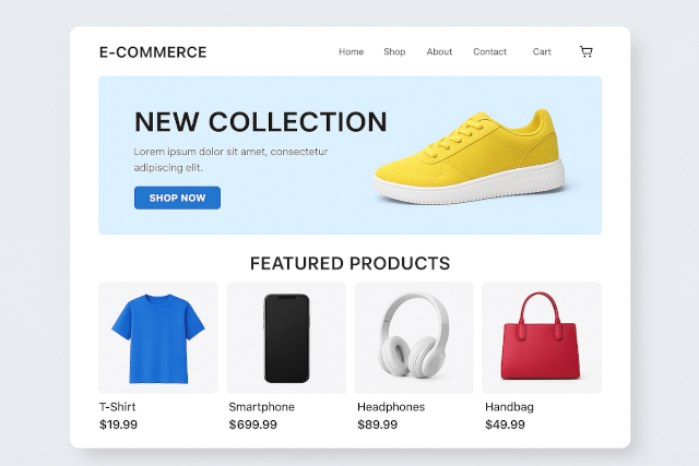 E-Commerce Solutions Illustration